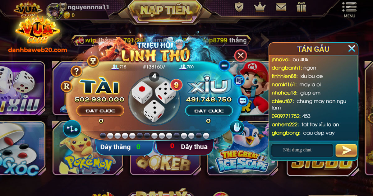 Tổng quan về game Tài Xỉu Vuaclub